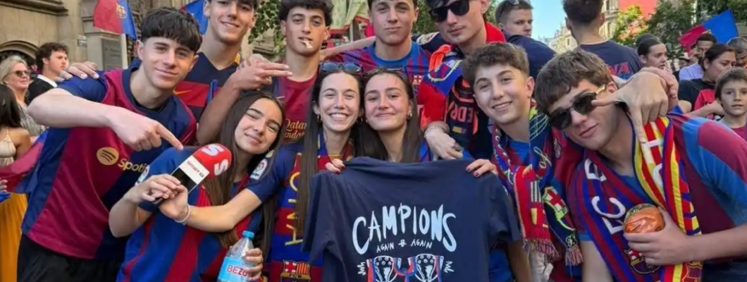 De herdenkings-T-shirts van Barcelona voor het kampioenschap waren direct uitverkocht!