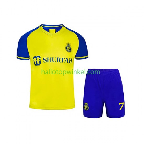Voetbalshirt Al-Nassr Ronaldo 7 Kleuters/Kids Thuis Tenue 2022-2023 Korte Mouw