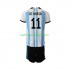 Argentinië Voetbalshirt Di Maria 11 Kleuters/Kids Thuis Tenue WK 2022 Korte Mouw