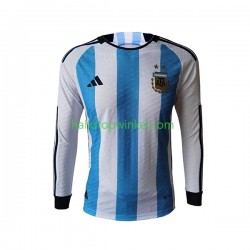 Argentinië Voetbalshirt Heren Thuis Tenue WK 2022 Lange Mouw