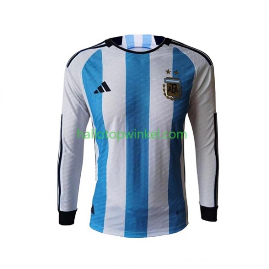 Argentinië Voetbalshirt Heren Thuis Tenue WK 2022 Lange Mouw