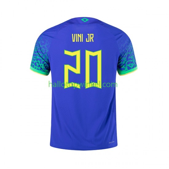 Brazilië Voetbalshirt Vinicius Junior 20 Heren Uit Tenue WK 2022 Korte Mouw