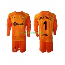 FC Barcelona Voetbalshirt Ter Stegen 1 Doelman Kleuters/Kids Derde Tenue 2022-2023 Lange Mouw