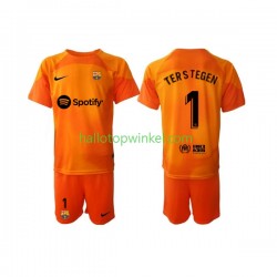 FC Barcelona Voetbalshirt Ter Stegen 1 Doelman Kleuters/Kids Derde Tenue 2022-2023 Korte Mouw