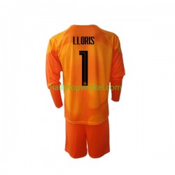 Frankrijk Voetbalshirt Hugo Lloris 1 Doelman Kleuters/Kids Uit Tenue WK 2022 Lange Mouw