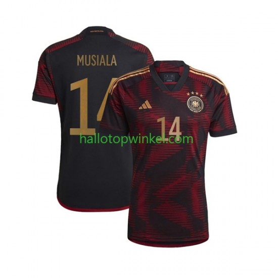 Duitsland Voetbalshirt Musiala 14 Heren Uit Tenue WK 2022 Korte Mouw