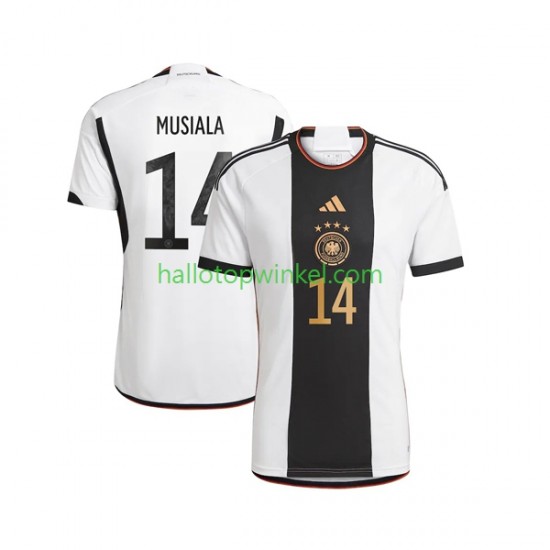Duitsland Voetbalshirt Musiala 14 Heren Thuis Tenue WK 2022 Korte Mouw