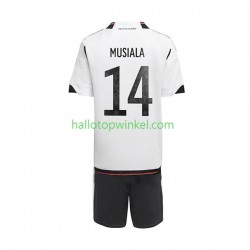 Duitsland Voetbalshirt Musiala 14 Kleuters/Kids Thuis Tenue WK 2022 Korte Mouw