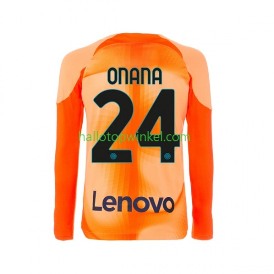 Inter Milan Voetbalshirt Andre Onana 24 Doelman Heren Vierde Tenue 2022-2023 Lange Mouw