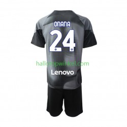 Inter Milan Voetbalshirt Andre Onana 24 Doelman Kleuters/Kids Thuis Tenue 2022-2023 Korte Mouw