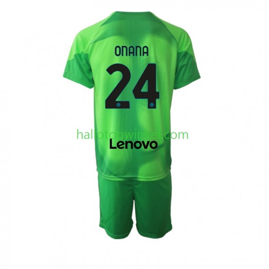 Inter Milan Voetbalshirt Andre Onana 24 Doelman Kleuters/Kids Derde Tenue 2022-2023 Korte Mouw