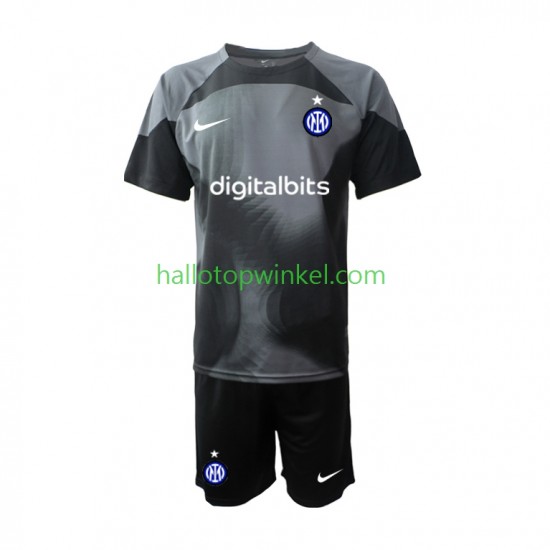 Inter Milan Voetbalshirt Doelman Kleuters/Kids Thuis Tenue 2022-2023 Korte Mouw