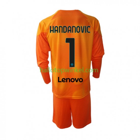 Inter Milan Voetbalshirt Samir Handanovic 1 Doelman Kleuters/Kids Vierde Tenue 2022-2023 Lange Mouw