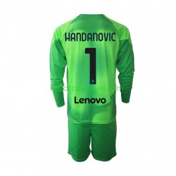 Inter Milan Voetbalshirt Samir Handanovic 1 Doelman Kleuters/Kids Derde Tenue 2022-2023 Lange Mouw