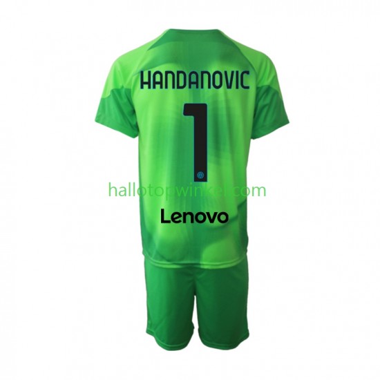 Inter Milan Voetbalshirt Samir Handanovic 1 Doelman Kleuters/Kids Derde Tenue 2022-2023 Korte Mouw