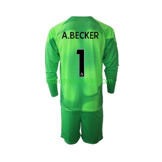 Liverpool Voetbalshirt A.Becker 1 Doelman Kleuters/Kids Derde Tenue 2022-2023 Lange Mouw