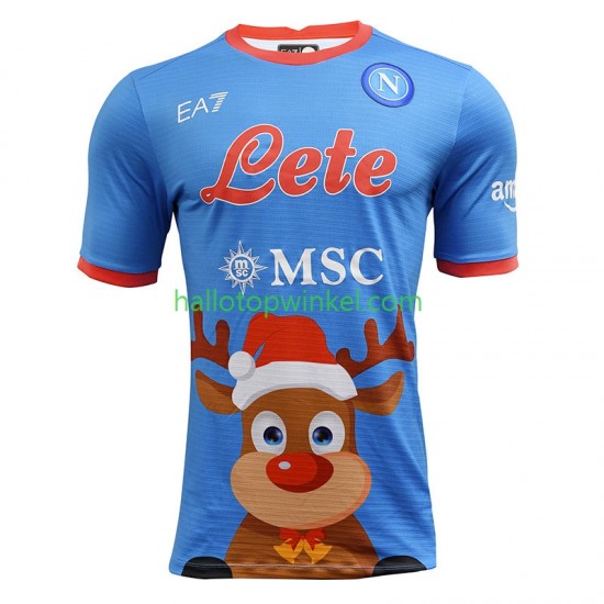 Napoli Voetbalshirt Xmas Heren Thuis Tenue 2022-2023 Korte Mouw