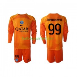Paris Saint-Germain Voetbalshirt Donnarumma 99 Doelman Kleuters/Kids Uit Tenue 2022-2023 Lange Mouw