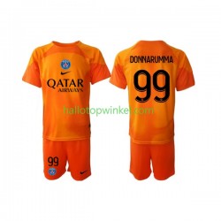 Paris Saint-Germain Voetbalshirt Donnarumma 99 Doelman Kleuters/Kids Uit Tenue 2022-2023 Korte Mouw