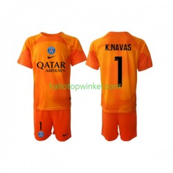 Paris Saint-Germain Voetbalshirt Keylor Navas 1 Doelman Kleuters/Kids Uit Tenue 2022-2023 Korte Mouw