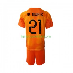 Saoedi-Arabië Voetbalshirt Mohammed Al-Owais 21 Doelman Kleuters/Kids Uit Tenue WK 2022 Korte Mouw