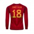 Spanje Voetbalshirt JORDI ALBA 18 Heren Thuis Tenue WK 2022 Lange Mouw