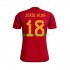 Spanje Voetbalshirt JORDI ALBA 18 Heren Thuis Tenue WK 2022 Korte Mouw