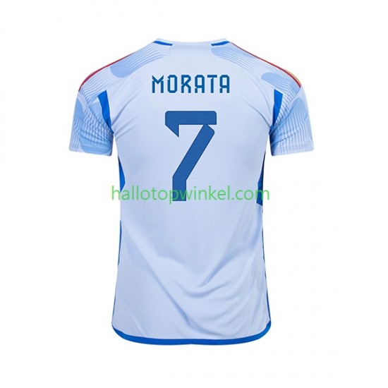 Spanje Voetbalshirt MORATA 7 Heren Uit Tenue WK 2022 Korte Mouw