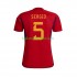 Spanje Voetbalshirt SERGIO BUSQUETS 5 Heren Thuis Tenue WK 2022 Korte Mouw