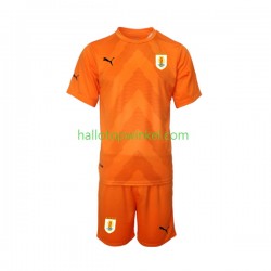 Uruguay Voetbalshirt Doelman Kleuters/Kids Uit Tenue WK 2022 Korte Mouw