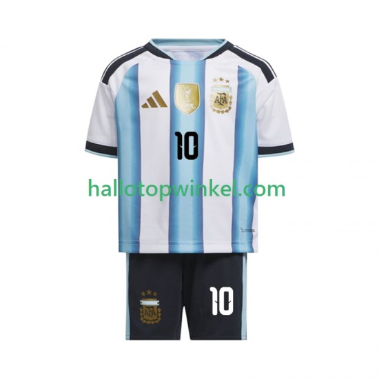 Argentinië Voetbalshirt Lionel Messi 10 Kleuters/Kids Thuis Tenue WK 2026 Korte Mouw