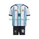 Argentinië Voetbalshirt Lionel Messi 10 Kleuters/Kids Thuis Tenue WK 2026 Korte Mouw
