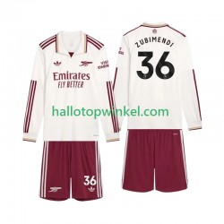 Arsenal Voetbalshirt Zubimendi 36 Kleuters/Kids Derde Tenue 2025-2026 Lange Mouw