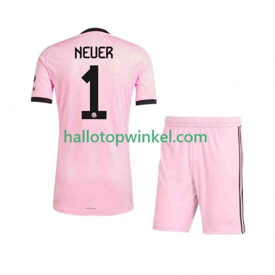 FC Bayern München Voetbalshirt Manuel Neuer 1 UCL Doelman Kleuters/Kids Derde Tenue 2025-2026 Korte Mouw