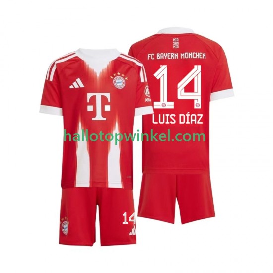 FC Bayern München Voetbalshirt Luis Diaz 14 Kleuters/Kids Thuis Tenue 2025-2026 Korte Mouw