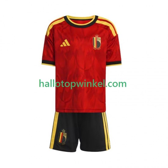 België Voetbalshirt Kleuters/Kids Thuis Tenue WK 2026 Korte Mouw