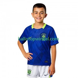 Brazilië Voetbalshirt Kleuters/Kids Uit Tenue 2025-2026 Korte Mouw