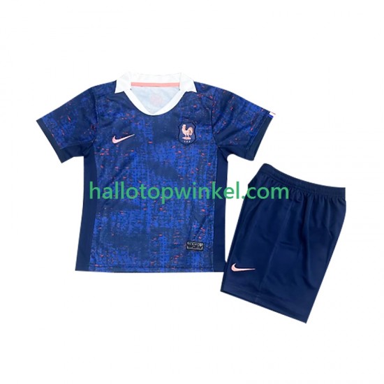 Frankrijk Voetbalshirt Kleuters/Kids Thuis Tenue 2025 Korte Mouw