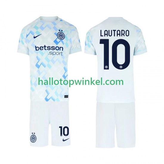 Inter Milan Voetbalshirt Lautaro Martinez 10 Kleuters/Kids Uit Tenue 2025-2026 Korte Mouw