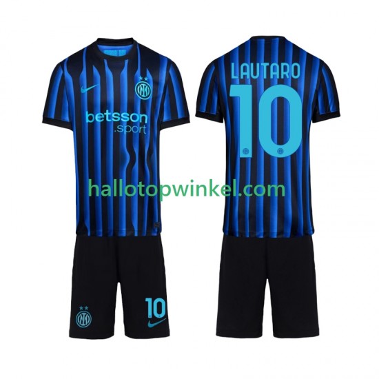 Inter Milan Voetbalshirt Lautaro Martinez 10 Kleuters/Kids Thuis Tenue 2025-2026 Korte Mouw