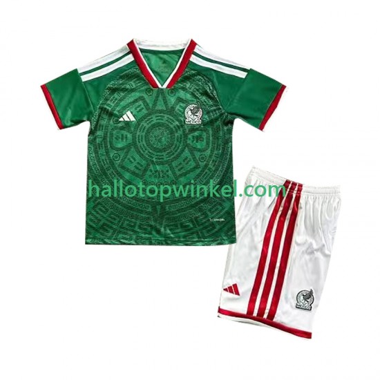 Mexico Voetbalshirt Kleuters/Kids Thuis Tenue WK 2026 Korte Mouw