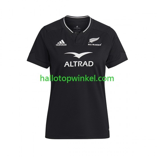 Rugby ALL BLACKS Dames Thuis Tenue 2023 Korte Mouw