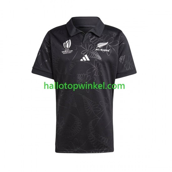 Rugby ALL BLACKS Heren Thuis Tenue RWC 2023 Korte Mouw