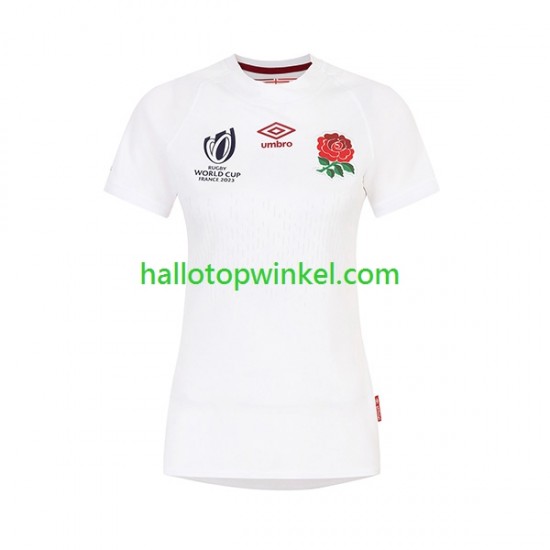 Engeland Rugby Dames Thuis Tenue RWC 2023 Korte Mouw