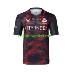 Rugby Saracens Heren Thuis Tenue 2023 Korte Mouw