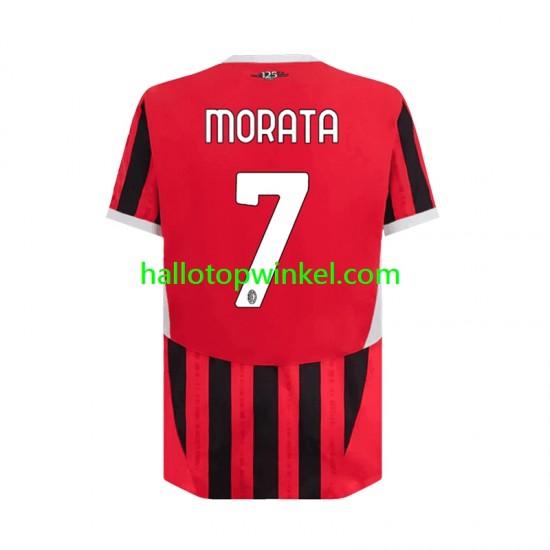 AC Milan Voetbalshirt Alvaro Morata 7 Heren Thuis Tenue 2024-2025 Korte Mouw