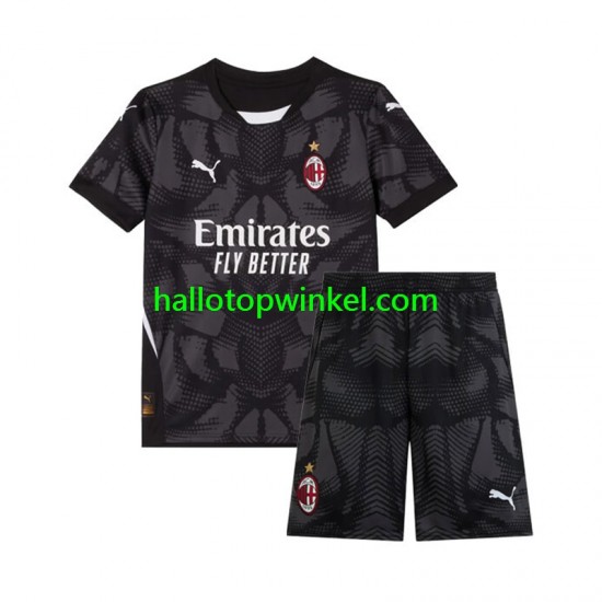 AC Milan Voetbalshirt Doelman Kleuters/Kids Thuis Tenue 2024-2025 Korte Mouw