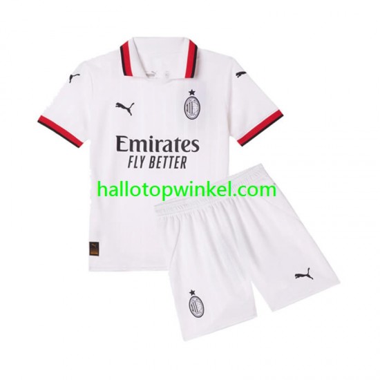 AC Milan Voetbalshirt Kleuters/Kids Uit Tenue 2024-2025 Korte Mouw
