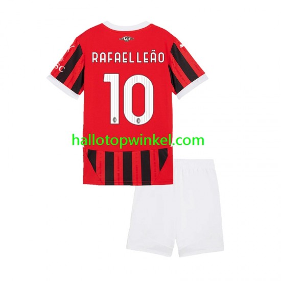 AC Milan Voetbalshirt Rafael Leao 10 Kleuters/Kids Thuis Tenue 2024-2025 Korte Mouw