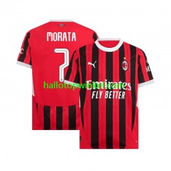 AC Milan Voetbalshirt UCL Font MORATA 7 Heren Thuis Tenue 2024-2025 Korte Mouw